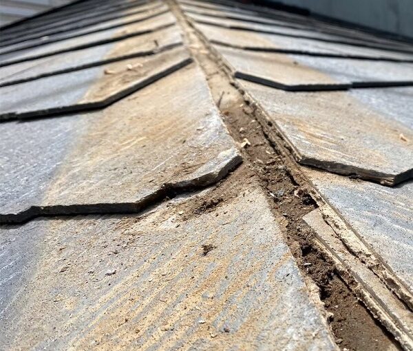 千葉県四街道市　K様邸　屋根重ね葺き工事・外壁塗装　既存板金、貫板撤去　屋根の構造 (1)