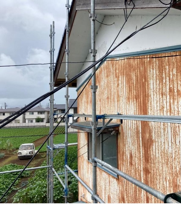 千葉県四街道市　T様邸　外壁塗装、他改修工事　足場の費用 (1)