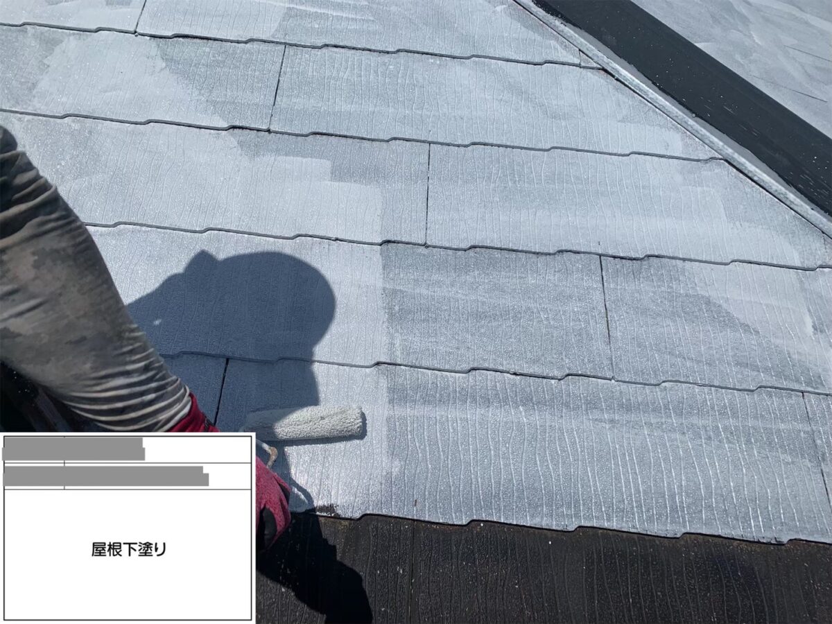 千葉県習志野市　M様邸　屋根塗装　屋根板金ケレン、屋根下塗り（2）