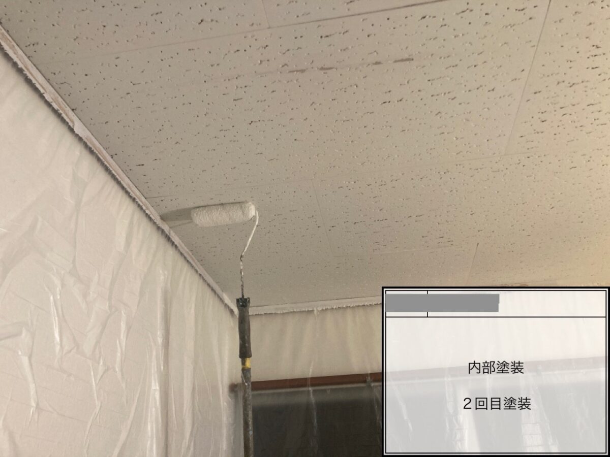 千葉県習志野市　M様邸　内装　天井の2回目塗装を行いました！（2）
