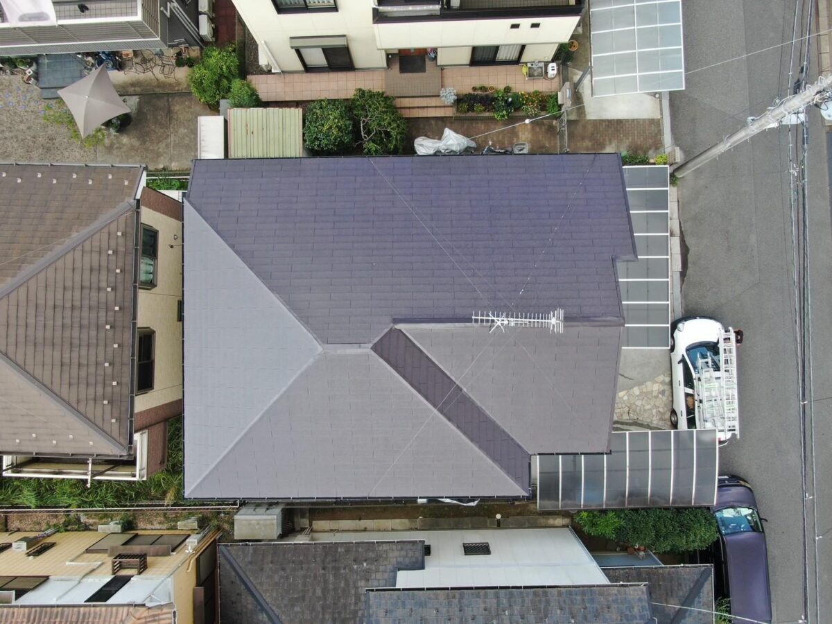 千葉県四街道市　F様邸　スレート屋根の塗装（3）