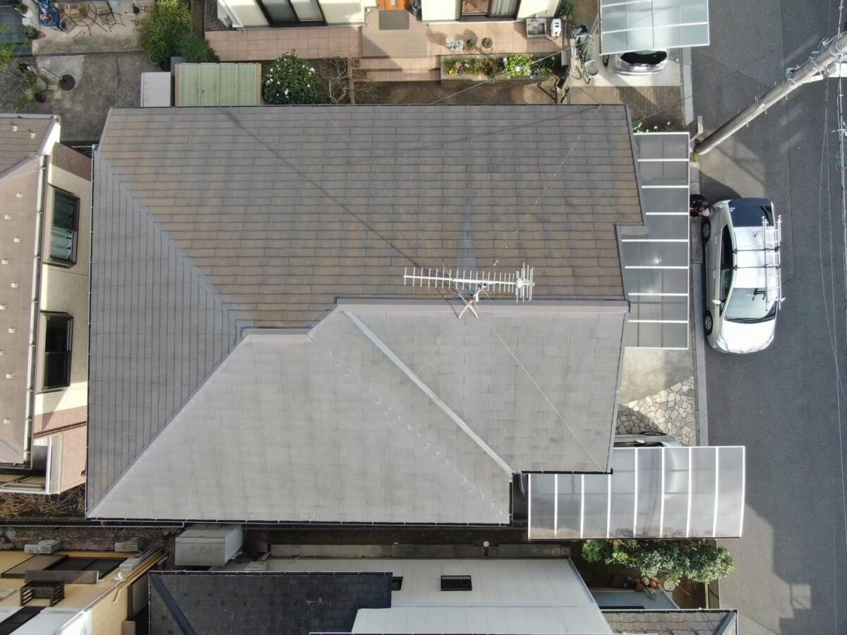 千葉県四街道市　F様邸　スレート屋根の塗装（2）
