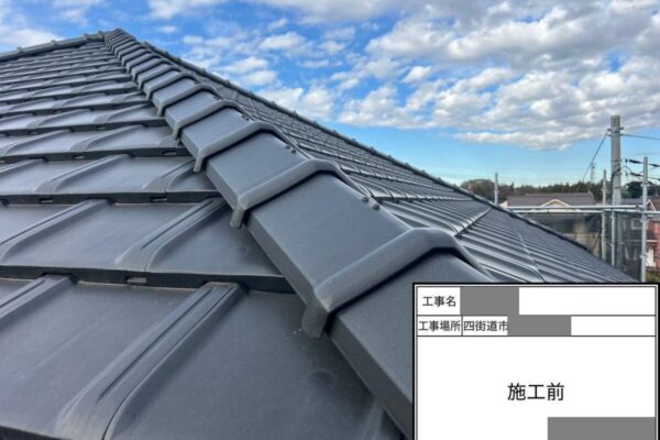 千葉県四街道市　K様邸　屋根工事　足場を設置して施工前の確認をおこないました